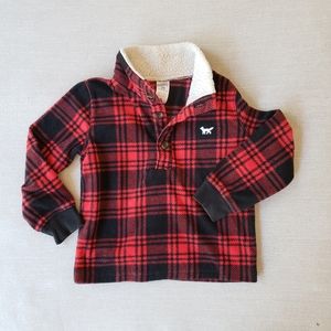 NWOT Carter's Plaid Fleece Red Black
